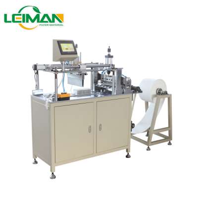 Machine for making filter element by automatic hot cotton inserting machine